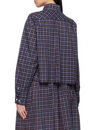 背面 - 点击放大 - MIU MIU - TARTAN 格纹长袖衬衫