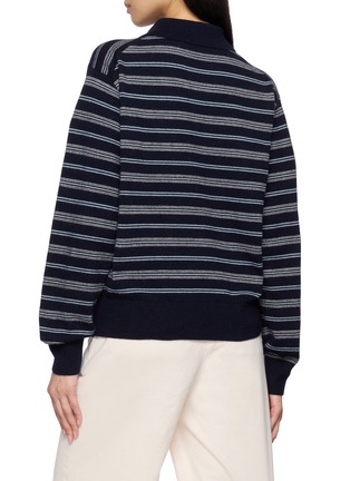 背面 - 点击放大 - DUNST - Collared Striped Unisex Sweater