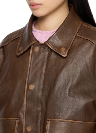 细节 - 点击放大 - DUNST - Detachable Collar Leather Blouson Jacket