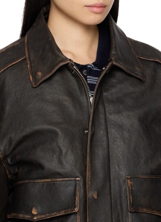 细节 - 点击放大 - DUNST - Detachable Collar Leather Blouson Jacket