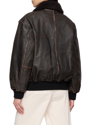 背面 - 点击放大 - DUNST - Detachable Collar Leather Blouson Jacket