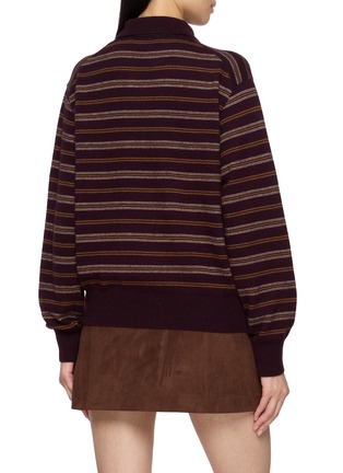 背面 - 点击放大 - DUNST - Collared Striped Unisex Sweater