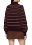 背面 - 点击放大 - DUNST - Collared Striped Unisex Sweater