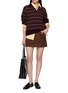 模特儿示范图 - 点击放大 - DUNST - Collared Striped Unisex Sweater