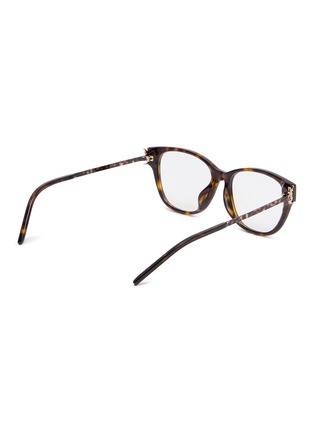 模特儿示范图 - 点击放大 - SAINT LAURENT - Acetate Metal Square Optical Glasses