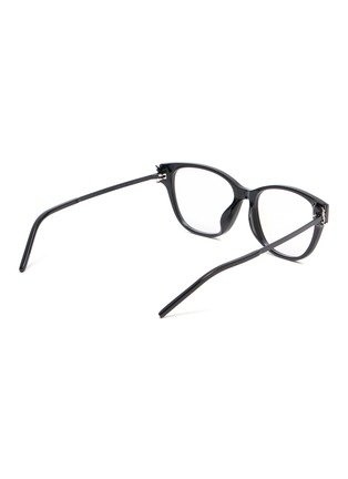 模特儿示范图 - 点击放大 - SAINT LAURENT - Acetate Metal Square Optical Glasses