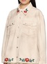  - FOUND - Floral Embroidered Western Light Wash Denim Shirt