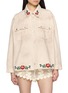 首图 - 点击放大 - FOUND - Floral Embroidered Western Light Wash Denim Shirt