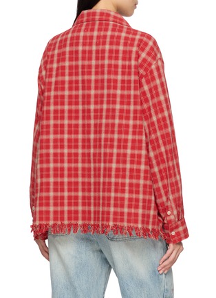 背面 - 点击放大 - FOUND - Raw Cut Fringe Check Camp Shirt