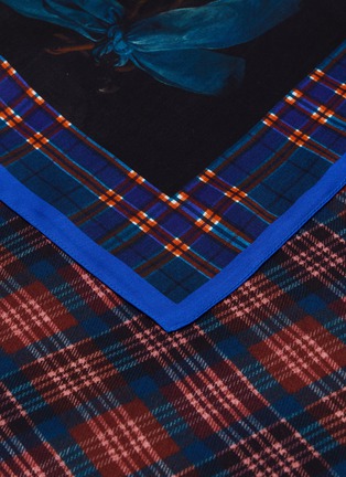 细节 - 点击放大 - DRIES VAN NOTEN - Large Twin Floral Plaid Print Pareos Scarf