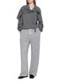 模特儿示范图 - 点击放大 - R2W - Chihiro Drawstring Waistband Semi Wide Leg Pants