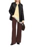 模特儿示范图 - 点击放大 - R2W - Round Neck Cashmere Knit Sweater