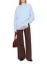模特儿示范图 - 点击放大 - R2W - Rasmo Round Neck Wool Cashmere Knit Sweater