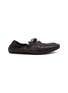 首图 - 点击放大 - PRADA - Vitello  Antiqued Leather Boat Shoes