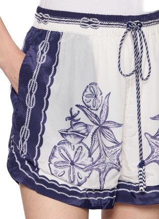  - FARM RIO - Coast Scarf Print Drawstring Waistband Shorts