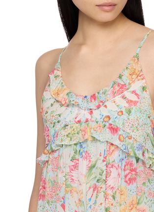  - FARM RIO - Rendeira Ruffle Floral Maxi Dress