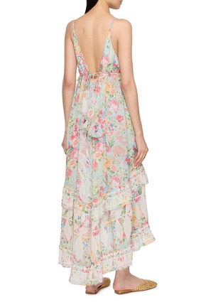背面 - 点击放大 - FARM RIO - Rendeira Ruffle Floral Maxi Dress