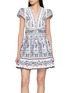 首图 - 点击放大 - FARM RIO - V-Neck Floral Mini Dress