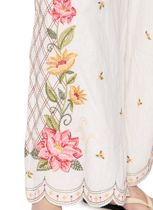  - FARM RIO - Flower Embroidery Wide Leg Pants