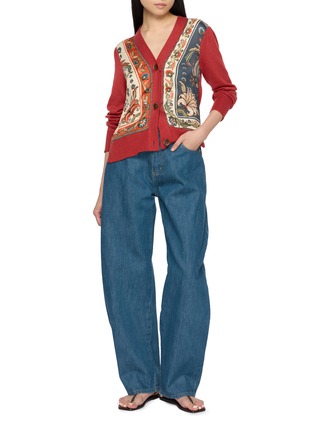 模特儿示范图 - 点击放大 - FARM RIO - Aomola Scarf Knit Cardigan