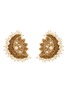 首图 - 点击放大 - OLIVIA DAR - Sun Moon Stud Earrings