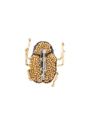 细节 - 点击放大 - OLIVIA DAR - Beetle Beaded Brooch 