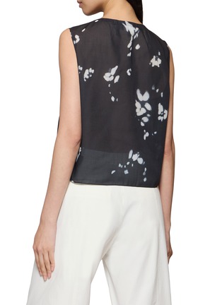 背面 - 点击放大 - THEORY - Sleeveless Floral Print Button Up Shell Top