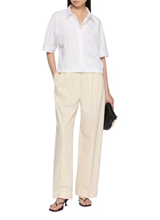 模特儿示范图 - 点击放大 - THEORY - Short Sleeve Elasticated Waist Shirt