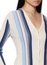  - THEORY - Striped Ribbed Knit Cardigan