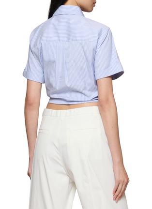 背面 - 点击放大 - THEORY - Short Sleeve Tie Front Striped Shirt