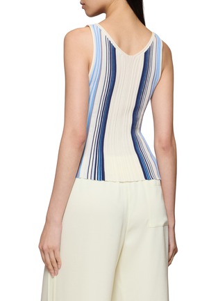背面 - 点击放大 - THEORY - Striped Ribbed Knit Tank Top