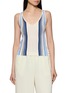 首图 - 点击放大 - THEORY - Striped Ribbed Knit Tank Top