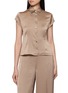 首图 - 点击放大 - THEORY - Cap Sleeve Satin Shirt