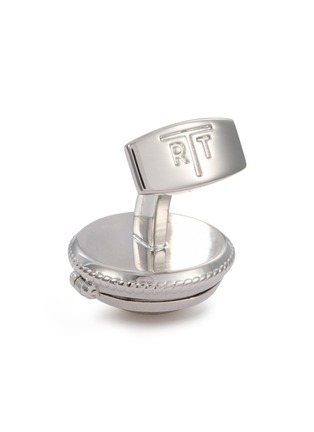 细节 - 点击放大 - TATEOSSIAN - Porthole Picture Frame White Bronze Cufflinks