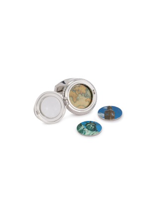 细节 - 点击放大 - TATEOSSIAN - Porthole Picture Frame White Bronze Cufflinks