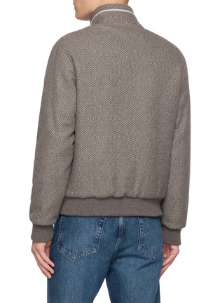 背面 - 点击放大 - FABIO GAVAZZI - Contrast Accents Cashmere Bomber Jacket