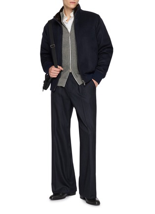 模特儿示范图 - 点击放大 - FABIO GAVAZZI - Cashmere Bomber Jacket