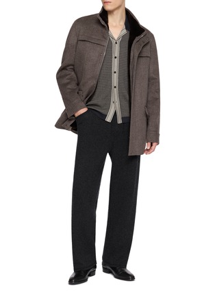 模特儿示范图 - 点击放大 - FABIO GAVAZZI - Cashmere Mink Pea Coat
