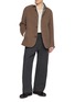 模特儿示范图 - 点击放大 - FABIO GAVAZZI - Detachable Mink Collar Cashmere Coat