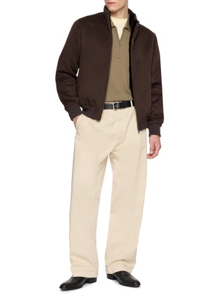 模特儿示范图 - 点击放大 - FABIO GAVAZZI - Cashmere Plucked Mink Bomber Jacket