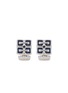 首图 - 点击放大 - THOMPSON OF LONDON - Square Enamel Palladium Plated Cufflinks