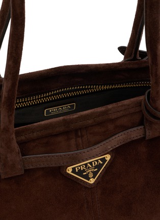 细节 - 点击放大 - PRADA - 中号 BONNIE 绒面皮革手提袋