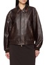 首图 - 点击放大 - PRADA - Oversized Ribbed Cuff Leather Jacket