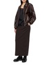 模特儿示范图 - 点击放大 - PRADA - Oversized Ribbed Cuff Leather Jacket