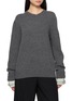 首图 - 点击放大 - PRADA - Wide Cuff Crewneck Knit Sweater