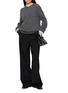 模特儿示范图 - 点击放大 - PRADA - Wide Cuff Crewneck Knit Sweater