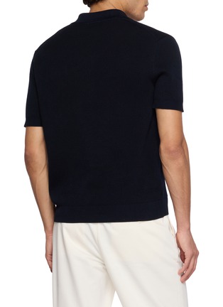 背面 - 点击放大 - SUNSPEL - Contrast Rib Cotton Polo Shirt
