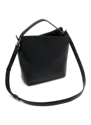 细节 - 点击放大 - DISCORD YOHJI YAMAMOTO - Medium Crown Leather Shoulder Bag