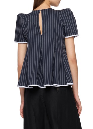 背面 - 点击放大 - KIKA VARGAS - Nilla Striped Cotton Top