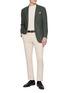 模特儿示范图 - 点击放大 - RING JACKET - Single Breasted Textured Wool Blazer